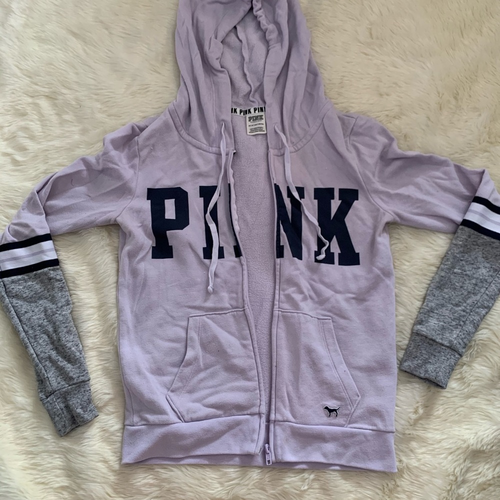 Pink zip up hoodie